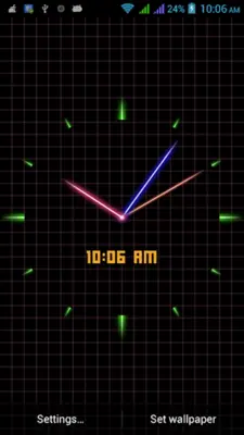 Laser Analog Clock Free android App screenshot 4