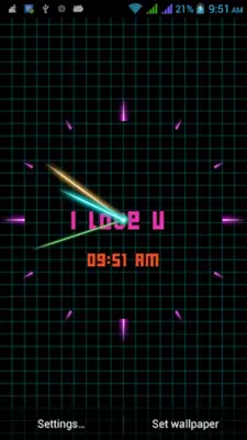 Laser Analog Clock Free android App screenshot 7